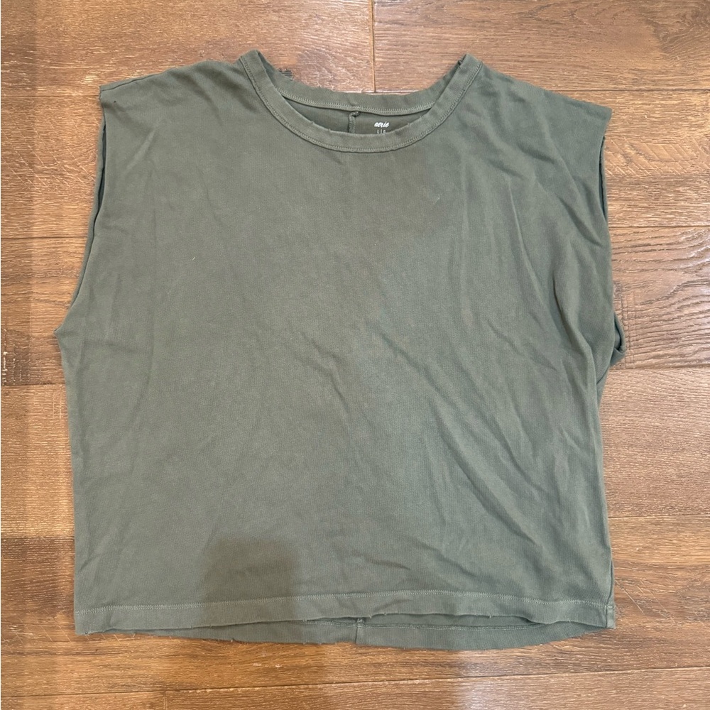 Aerie Sweatshirt material muscle tee large